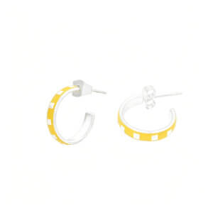 Dainty Colorful Hoop Earrings With Smooth Enamel Finish Design